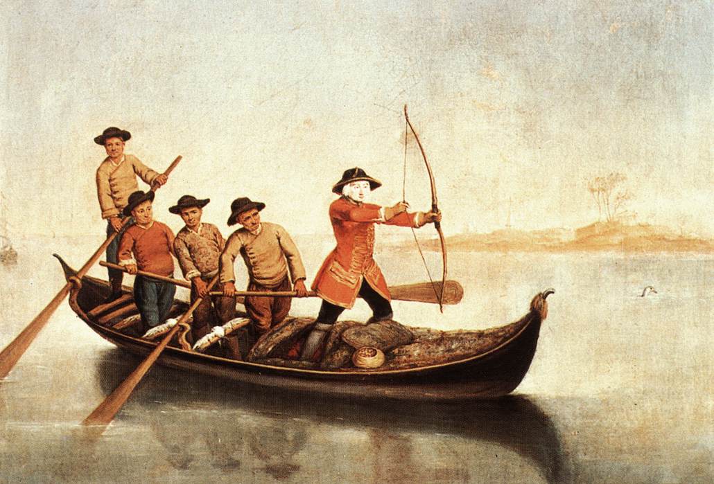 Duck Hunters Sobre Lagoon Longhi — Pietro Longhi