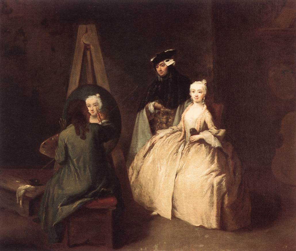 Painter En His Estudio Longhi — Pietro Longhi