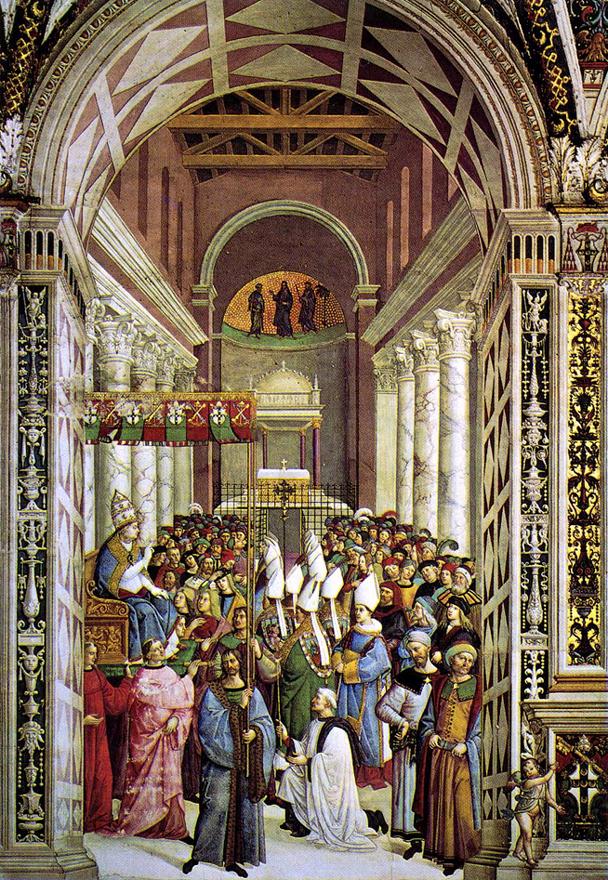 Aeneas Piccolomini Crowned As Papa Pinturicchio — Pinturicchio