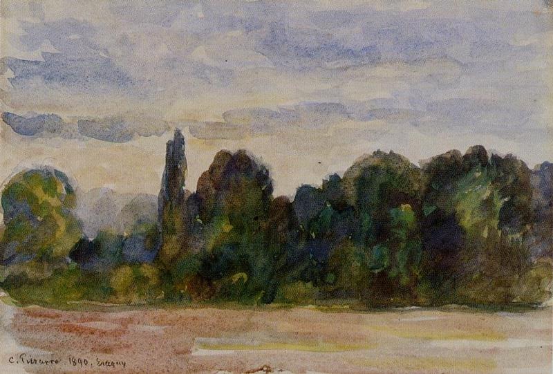 Arboles Eragny Pissarro — Pissarro