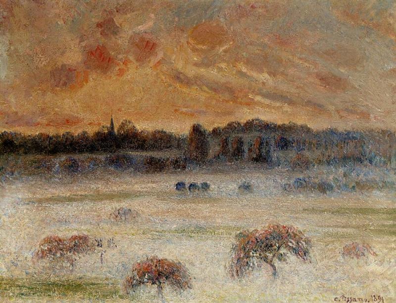 Atardecer Con Fog Eragny Pissarro — Pissarro