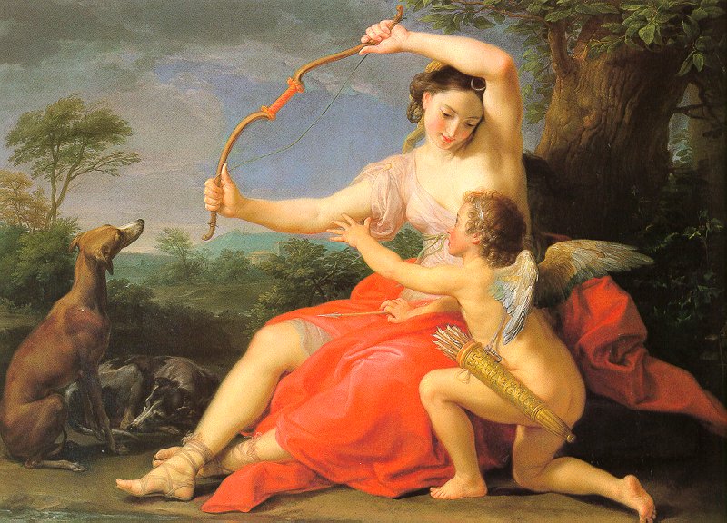 Diana Cupid Batoni — Pompeo Batoni
