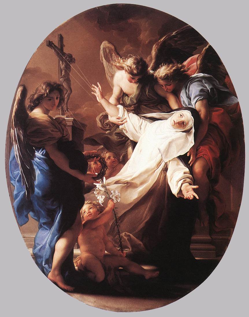Ecstasy De San Catherine De Siena Batoni — Pompeo Batoni