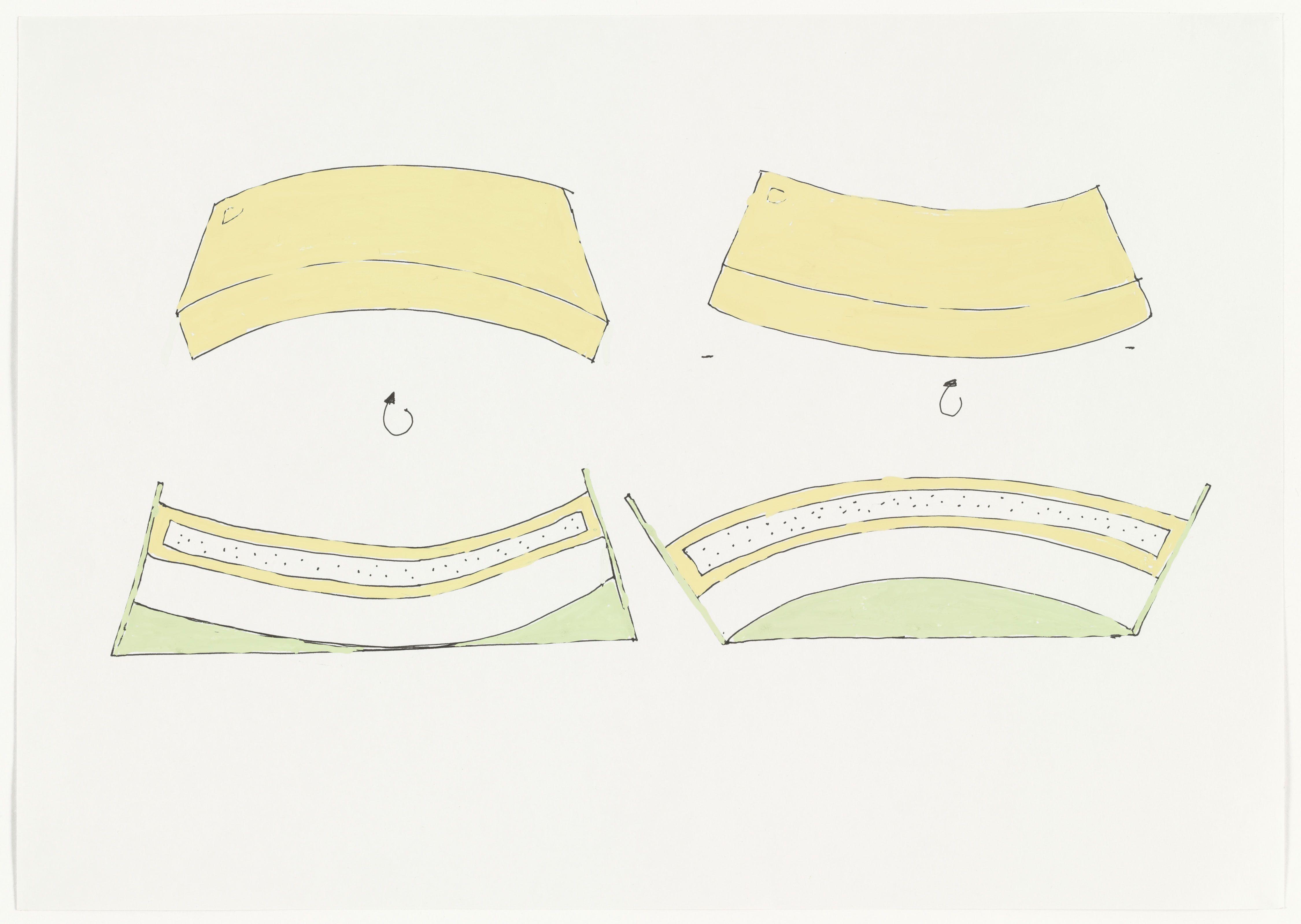 Estudio Para Convex Y Concave Beds Whiteread — Rachel Whiteread