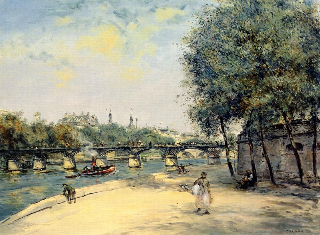 Institute De Francia Y Pont Des Arts Paris Raffaelli — Raffaelli