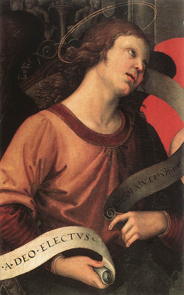 Angel 1 Fragmento De Baronci Altarpiece Raffaello — Raffaello