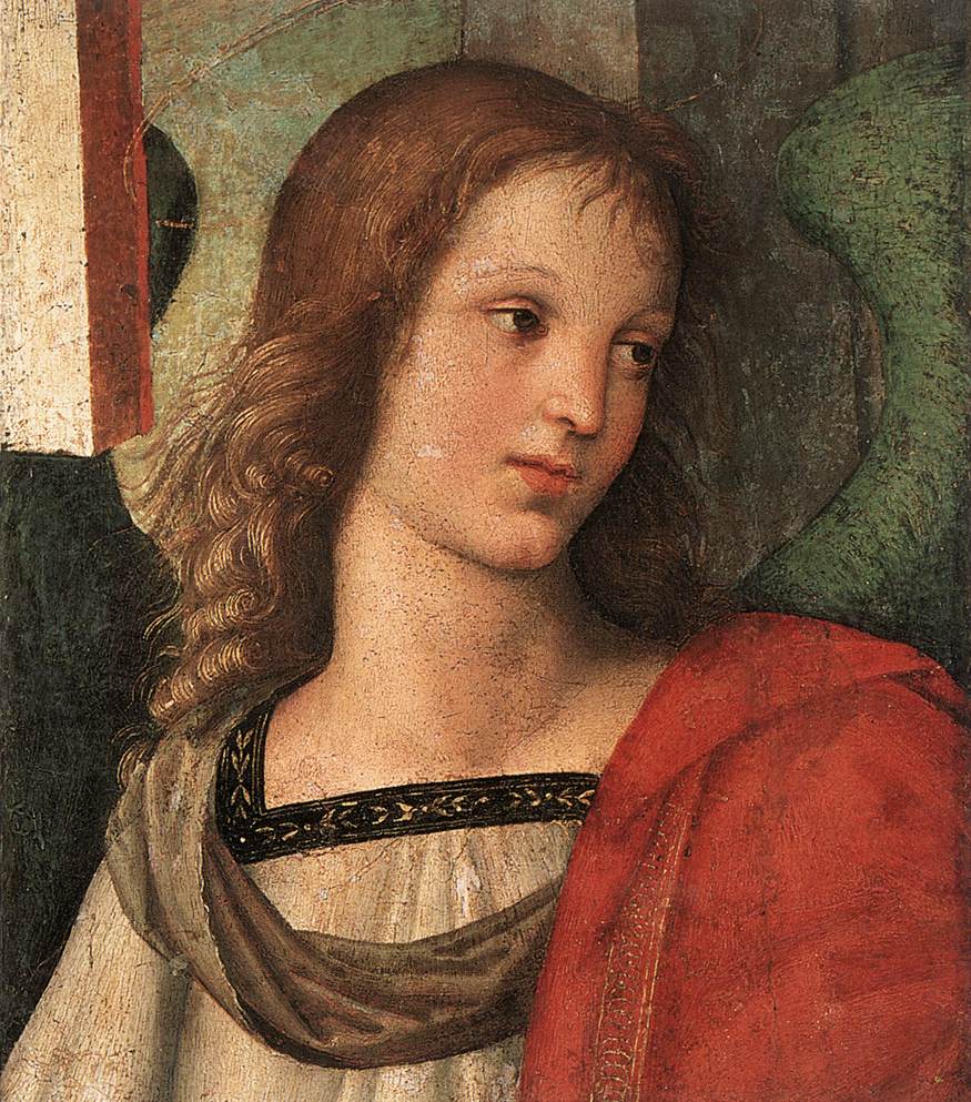 Angel 2 Fragmento De Baronci Altarpiece Raffaello — Raffaello
