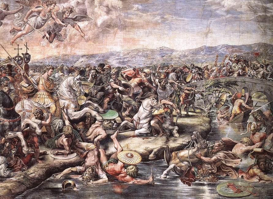 Batalla En Pons Milvius Detalle Raffaello — Raffaello