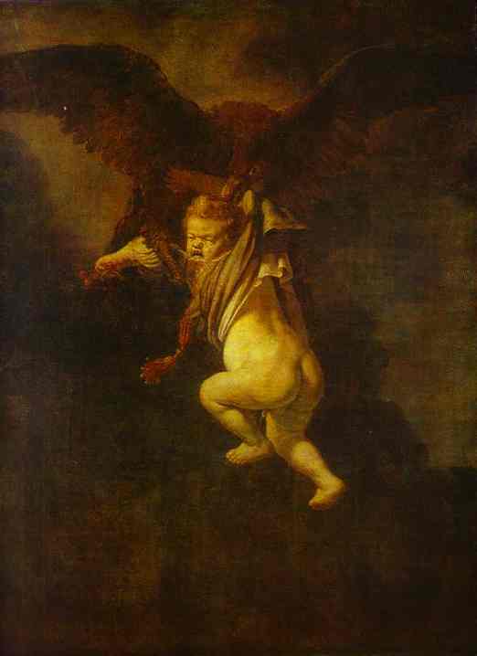 Abduction De Ganymede Rembrandt — Rembrandt — Barroco