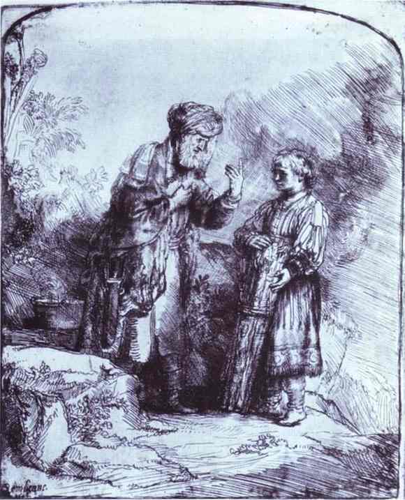 Abraham Y Isaac Rembrandt — Rembrandt — Barroco