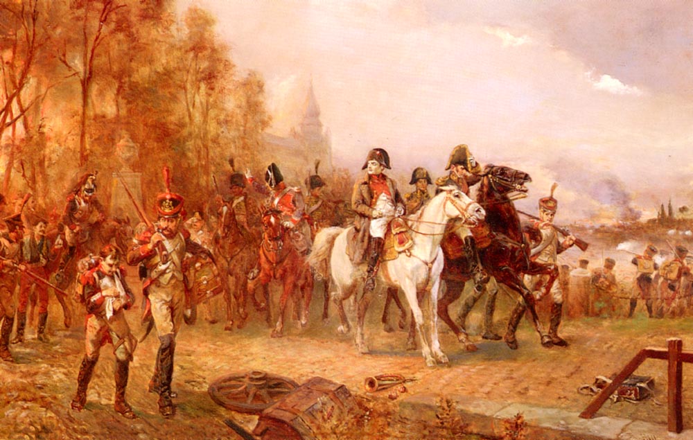 Napoleon Con His Troops En Batalla De Borodino Hillingford — Robert Alexander Hillingford