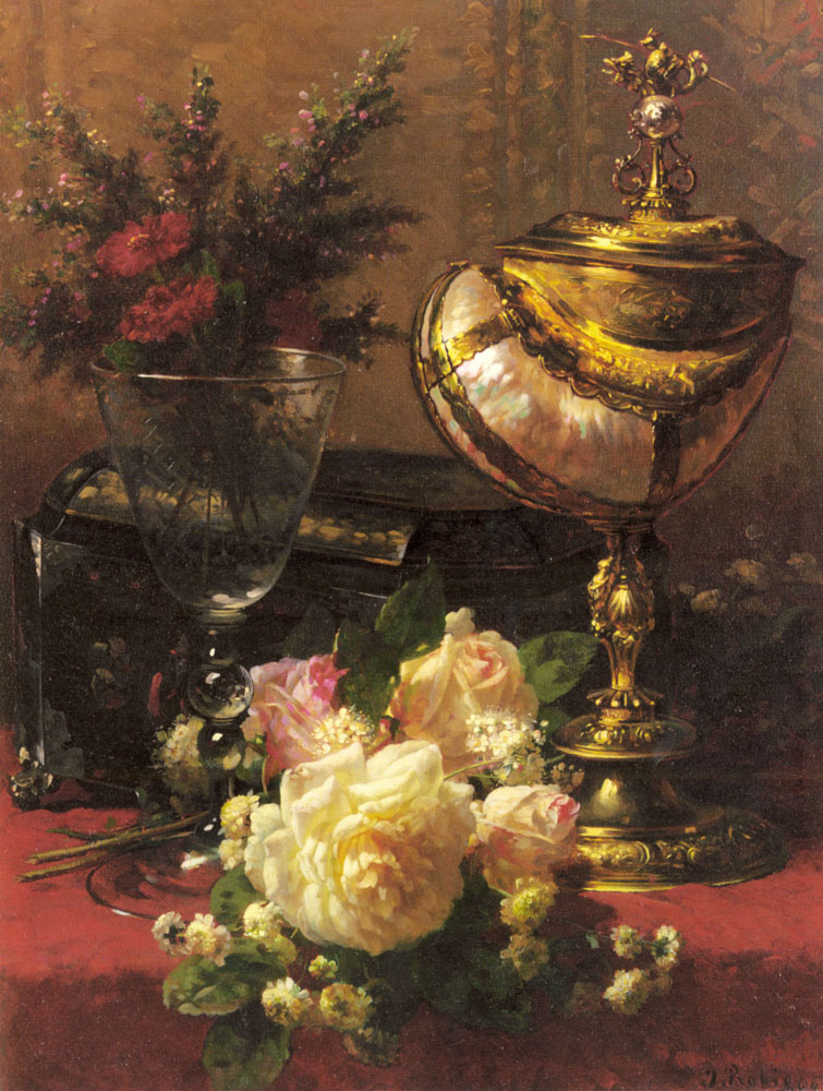 Bouquet De Rosas Y Other Flores En Vaso Goblet Robie — Robie