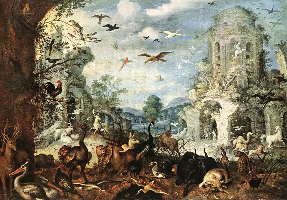 Landscapes Con Wild Beasts Savery — Roelandt Savery