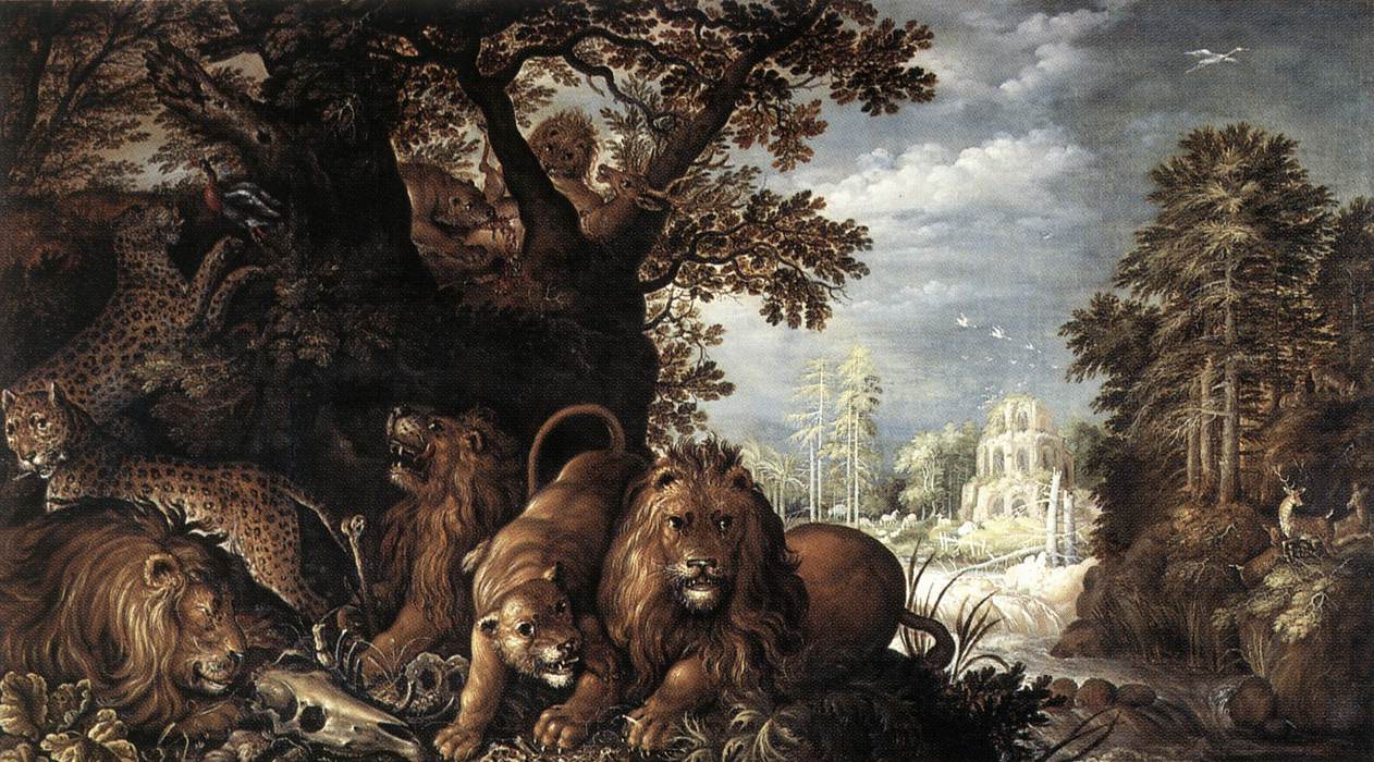 Paisaje Con Wild Animals Savery — Roelandt Savery
