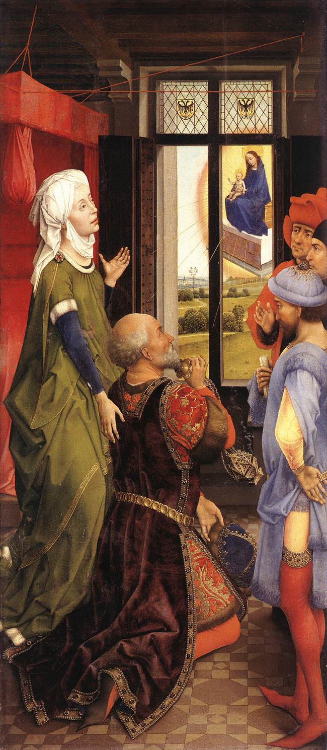 Bladelin Triptych Left Wing Weyden — Rogier Van Der Weyden
