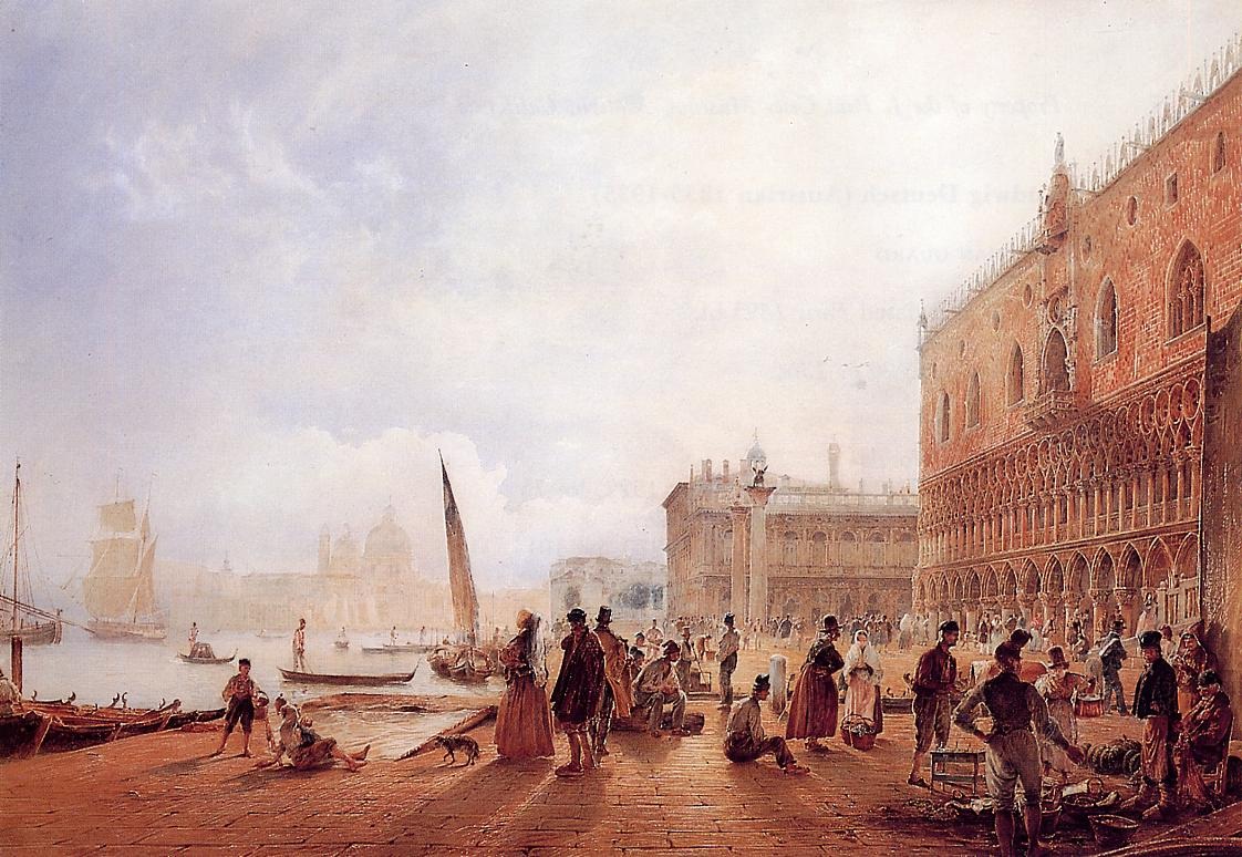 Figures Sobre Riva Degli Schiavoni Alt — Rudolf Von Alt