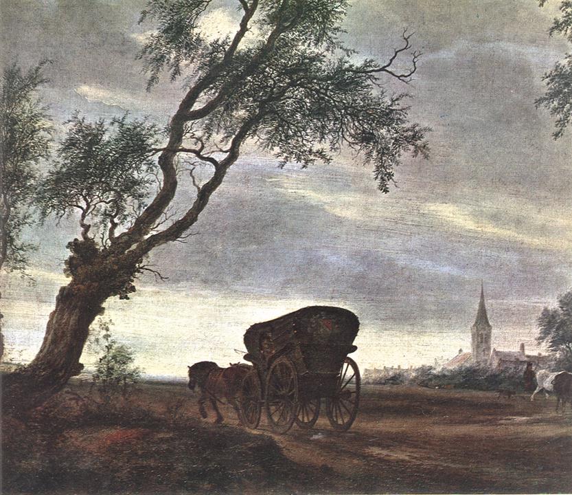 Halt En Posada Detalle Ruysdael — Salomon Van Ruysdael