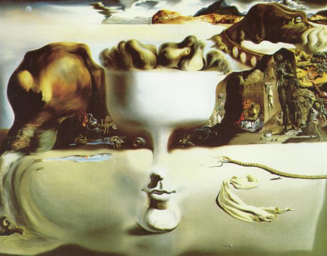 01Apparition De Rostro Y Fruta Dish Sobre Playa 1938 Dali — Salvador Dali — Surrealismo