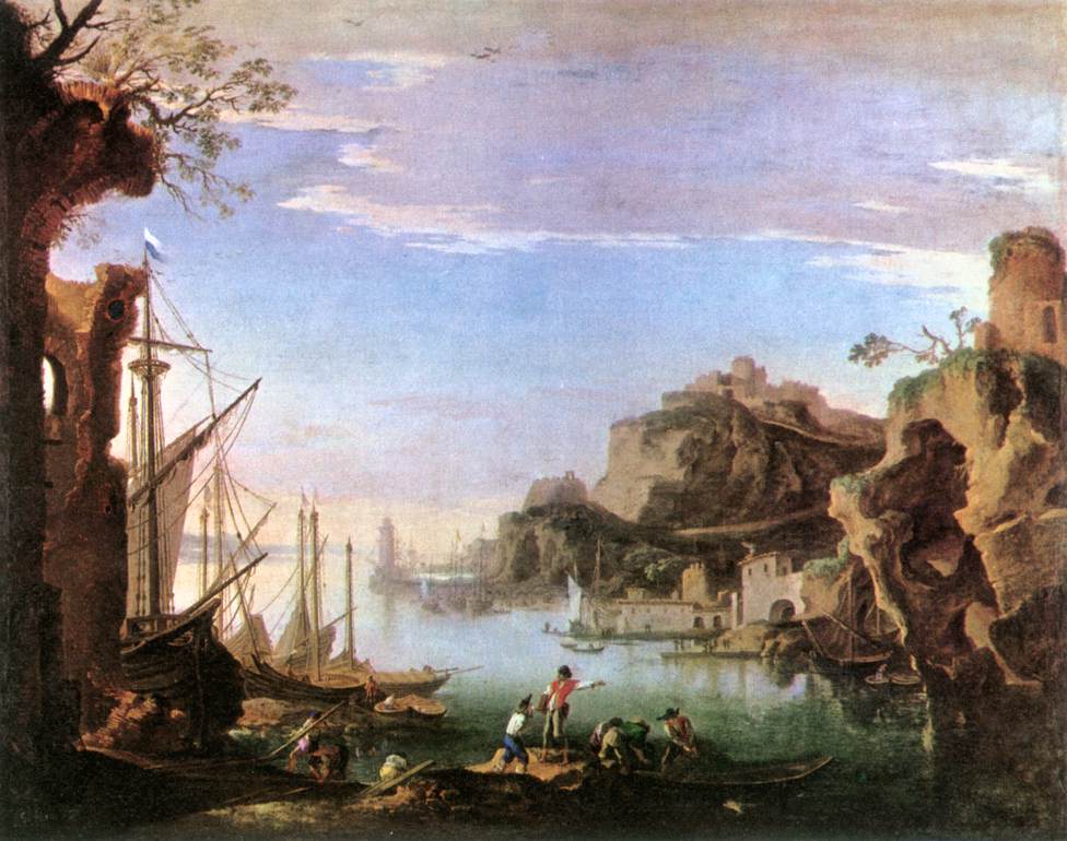 Harbour Con Ruinas Rosa — Salvator Rosa
