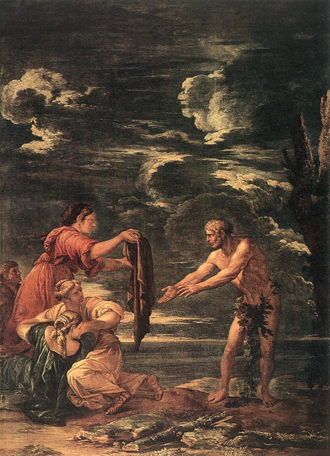 Odysseus Y Nausicaa Rosa — Salvator Rosa
