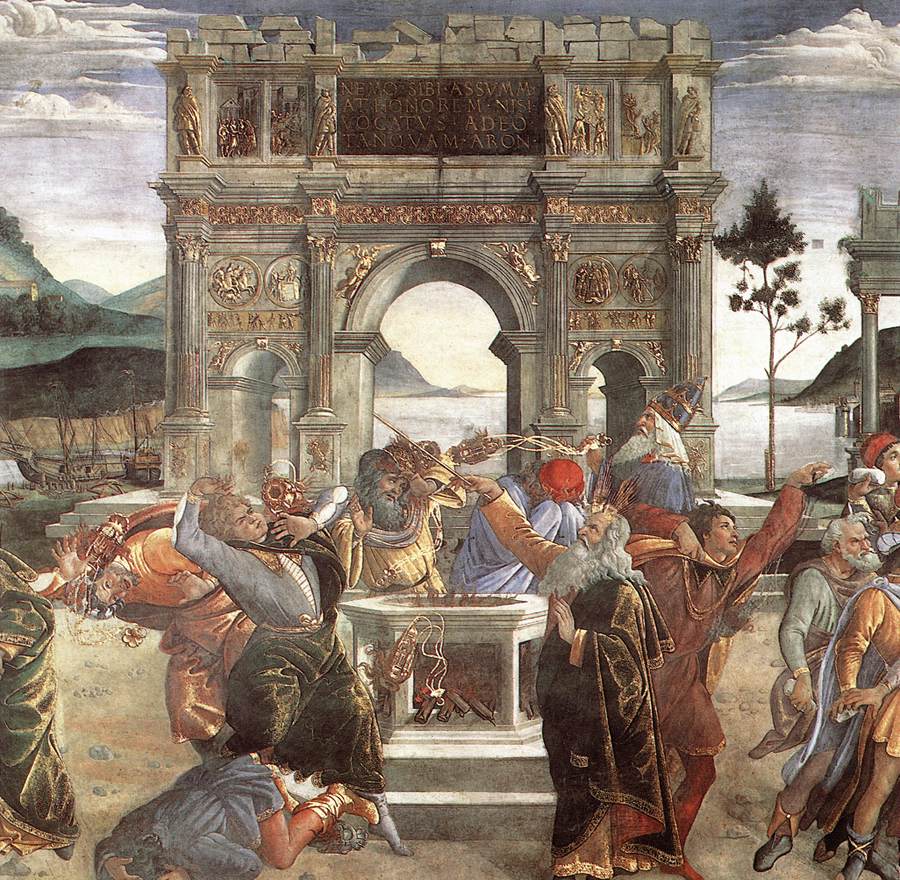 Botticelli Punishment De Korah Detalle 1 — Sandro Botticelli — Renacimiento