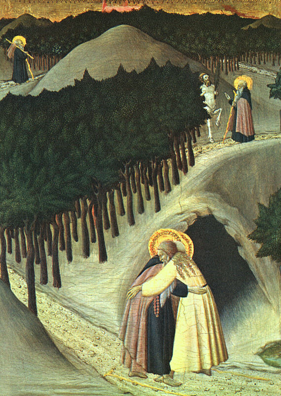 Meeting De San Anthony Y San Paul Sassetta — Sassetta