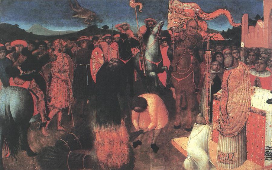 Muerte De Heretic Sobre Bonfire Sassetta — Sassetta