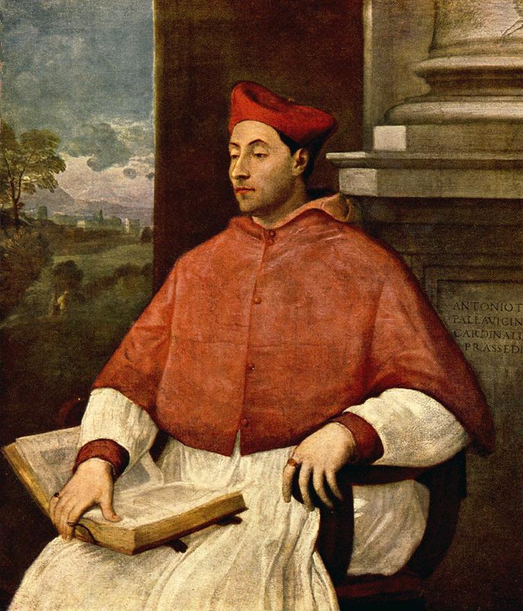 Retrato De Antonio Cardinal Pallavicini Piombo — Sebastiano Del Piombo
