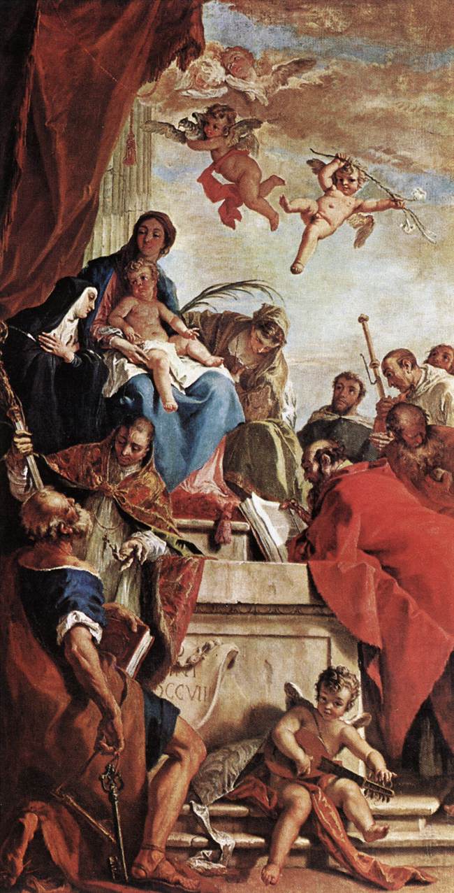 Madonna Y Nino Con Saints Ricci — Sebastiano Ricci