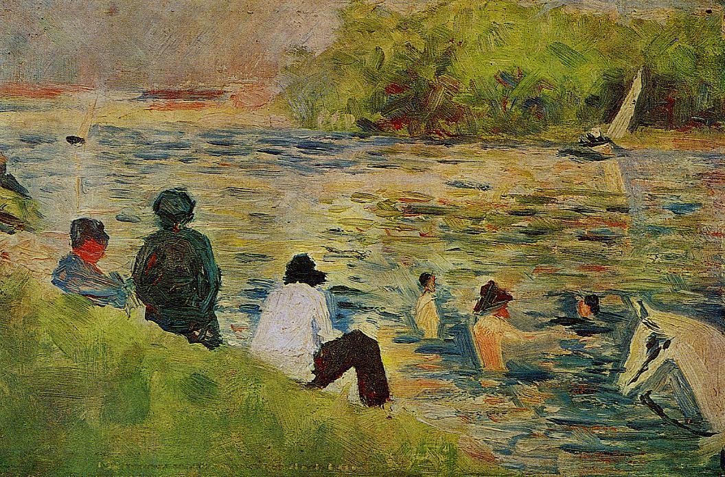 Banandose En Asnieres Bank De Seine Seurat — Seurat