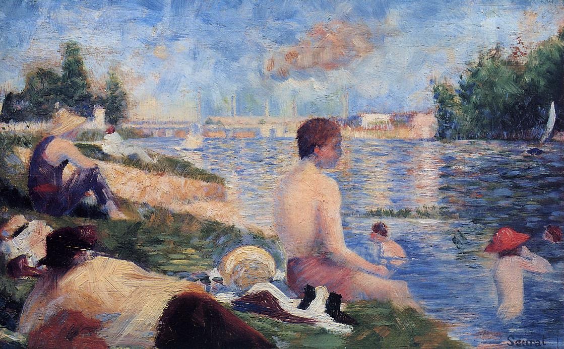 Banandose En Asnieres Final Estudio Seurat — Seurat