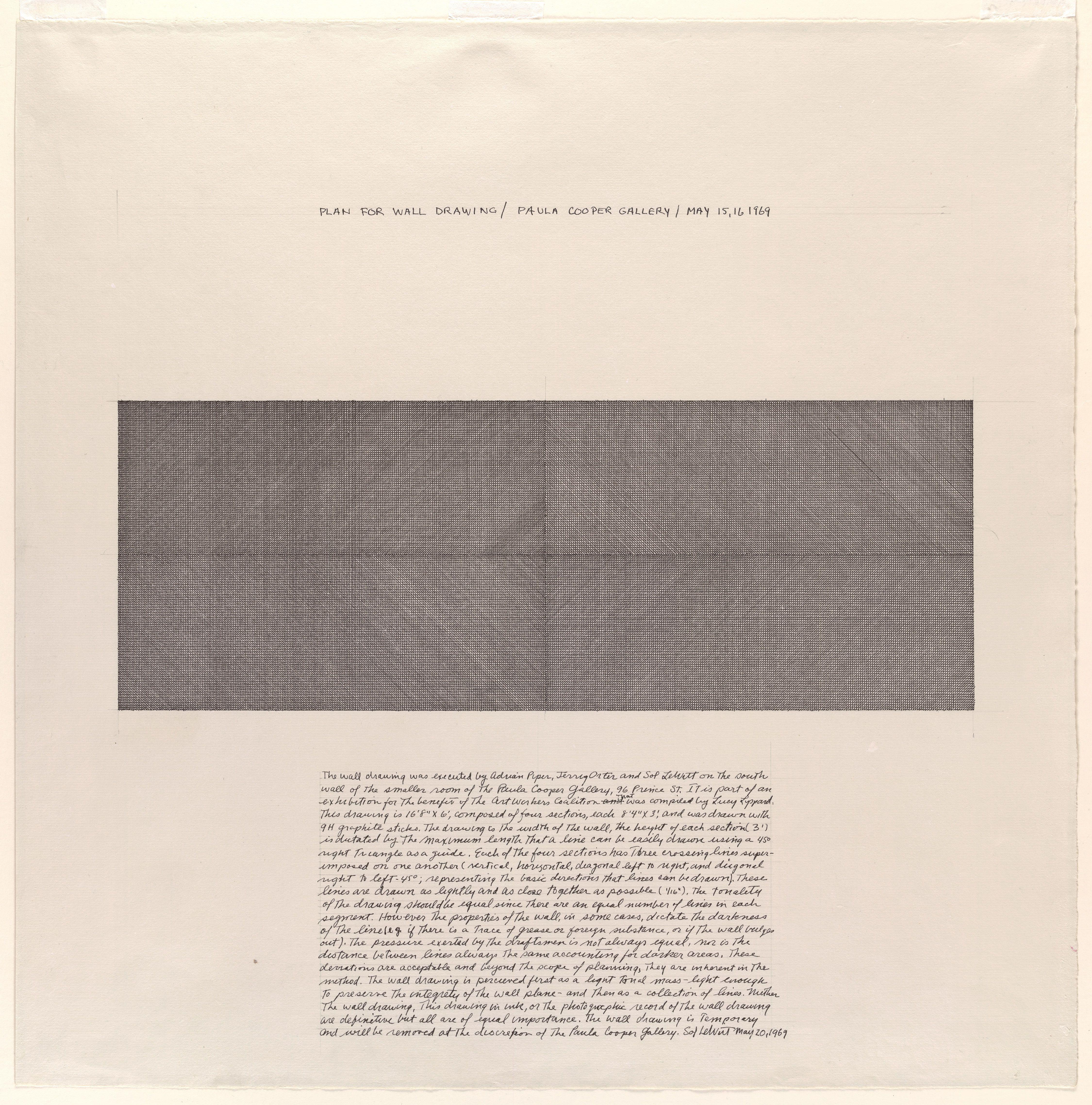 Plan Para Wall Dibujo Lewitt — Sol Lewitt