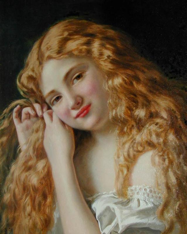Joven Chica Fixing Her Hair Anderson — Sophie Anderson