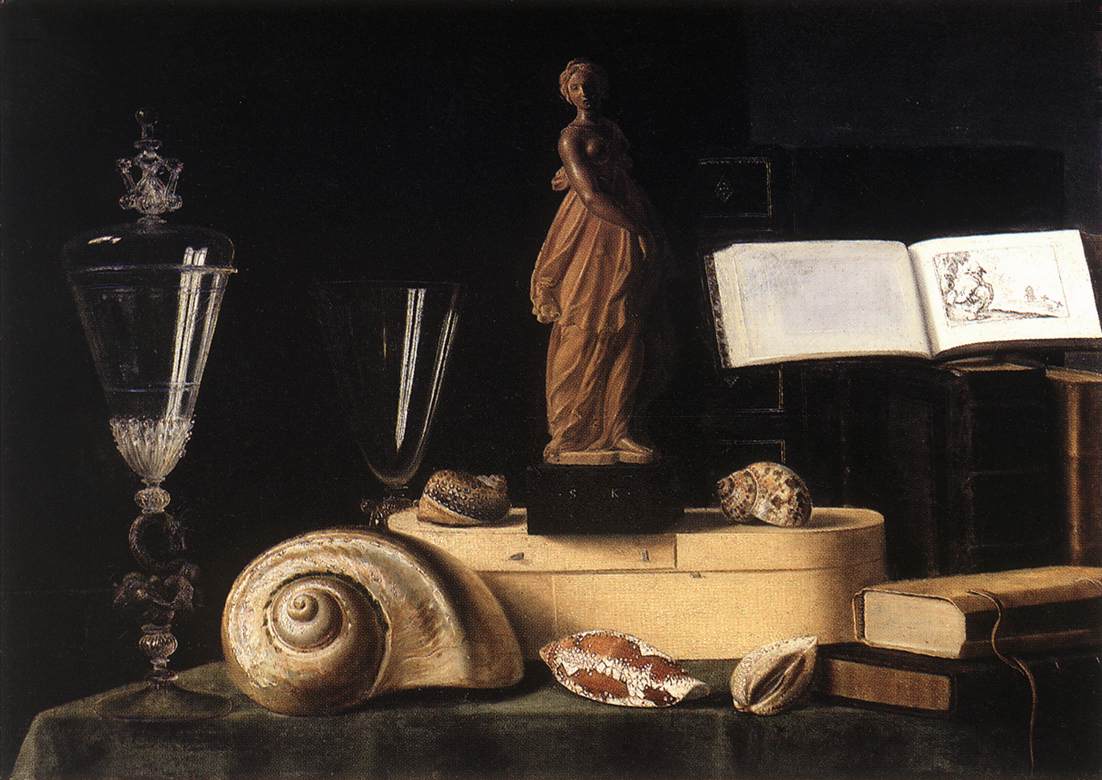 Bodegon Con Statuette Y Shells Sebastien — Stoskopff Sebastien