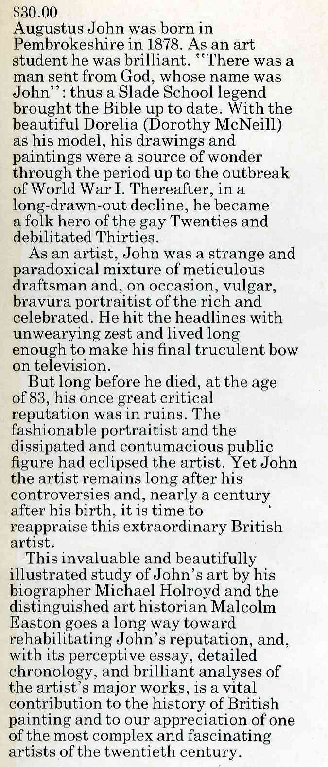 Img727 John — The Art Of Augustus John