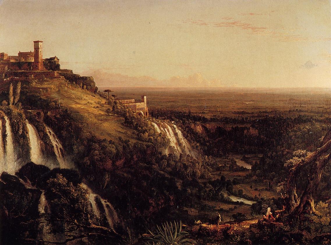 Cascatelli Tivoli Mirando Towards Roma Cole — Thomas Cole