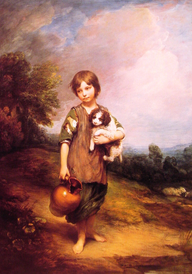 Cottage Chica Con Perro Y Pitcher Gainsborough — Thomas Gainsborough