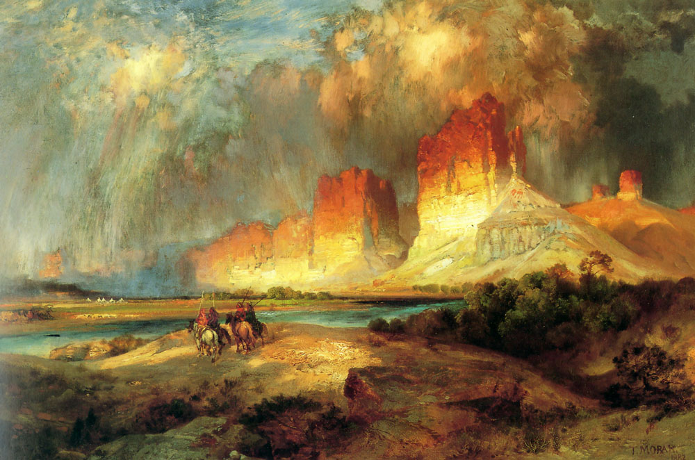 Cliffs De Upper Colorado Rio Wyoming Territory Moran — Thomas Moran