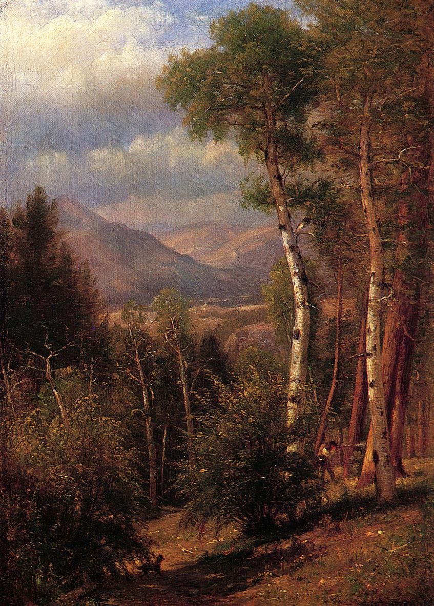 Cazador En Bosque De Ashokan Whittredge — Thomas Worthington Whittredge