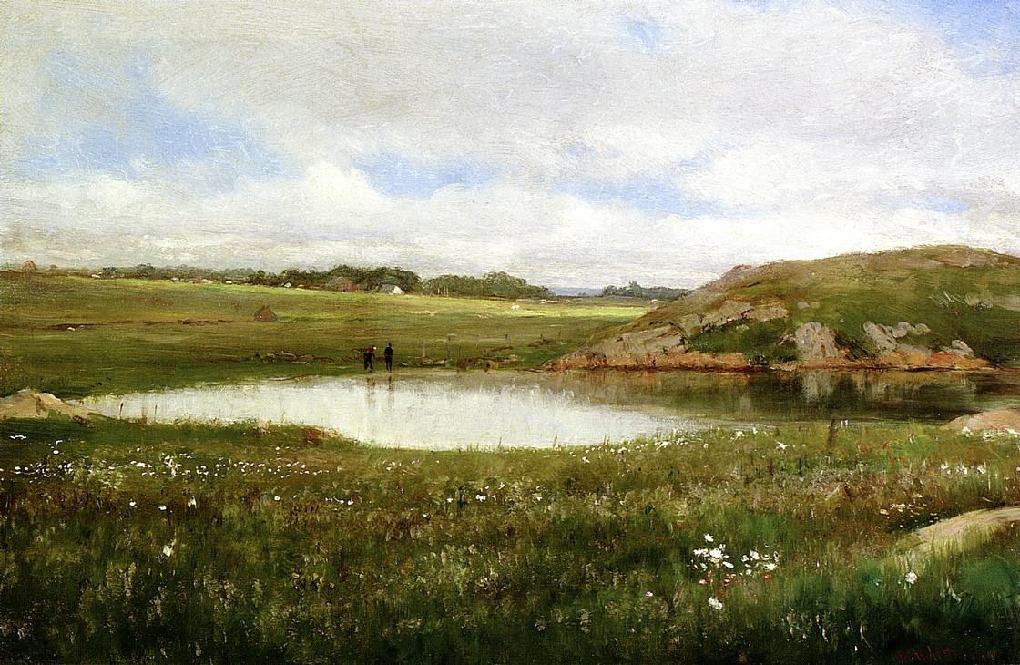 Freshwater Pond En Verano Rhode Isla Whittredge — Thomas Worthington Whittredge