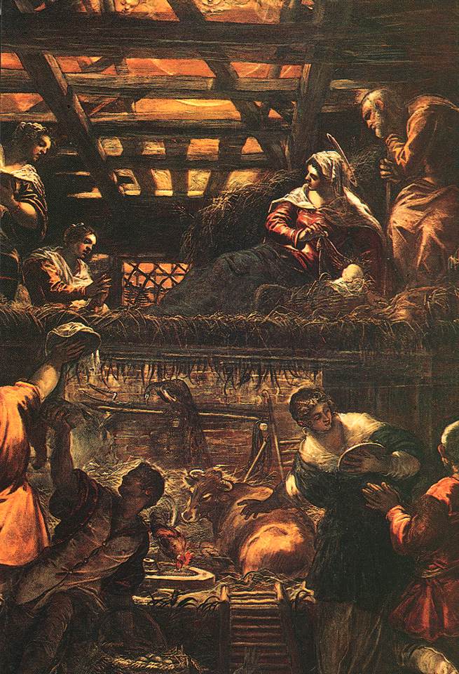 Adoracion De Shepherds Tintoretto — Tintoretto