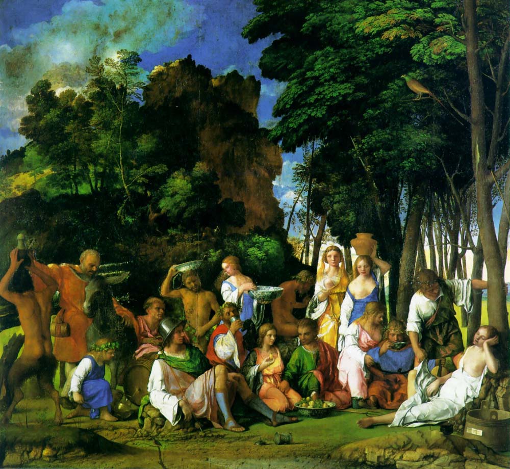 Banquete De Gods Tiziano — Tiziano
