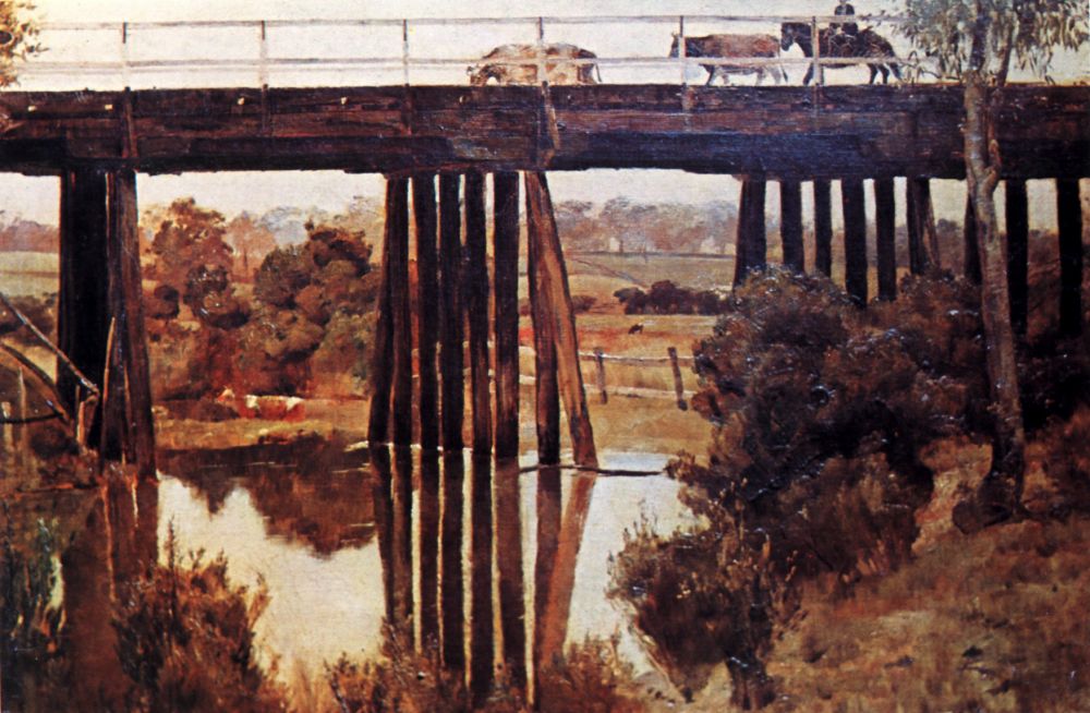 Invierno Manana Despues De Lluvia Viejo Puente Gardiners Creek Roberts — Tom Roberts