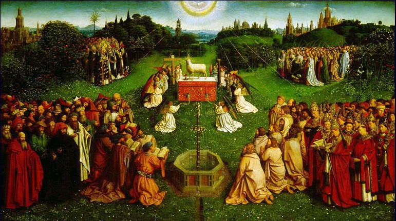 La adoración del Cordero Místico (El Políptico de Gante), Jan van Eyck