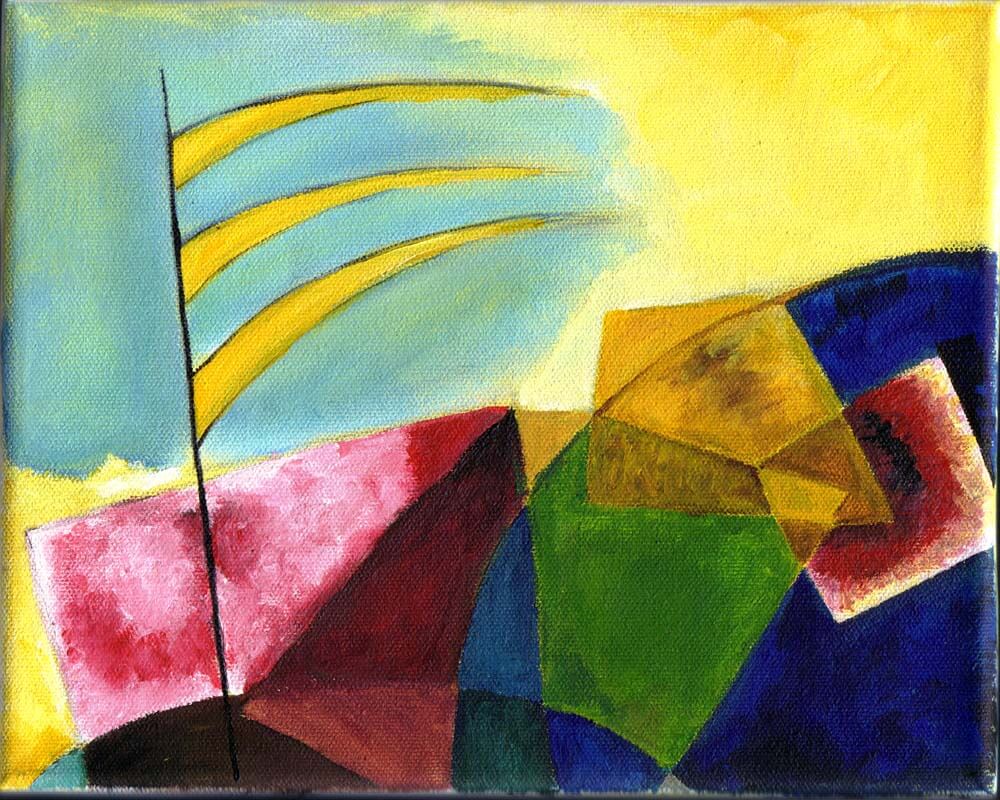 Abstracción con caballos y arqueros, Vasily Kandinsky