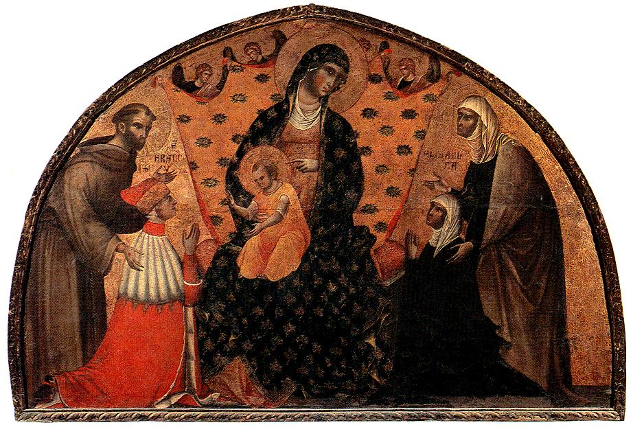 Doge Francesco Dandolo Y His Wife Presented Hacia Madonna Veneziano — Veneziano