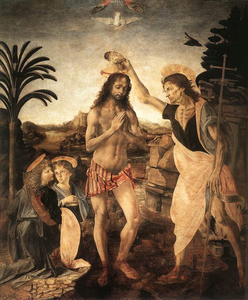 Bautismo De Cristo Verrocchio — Verrocchio