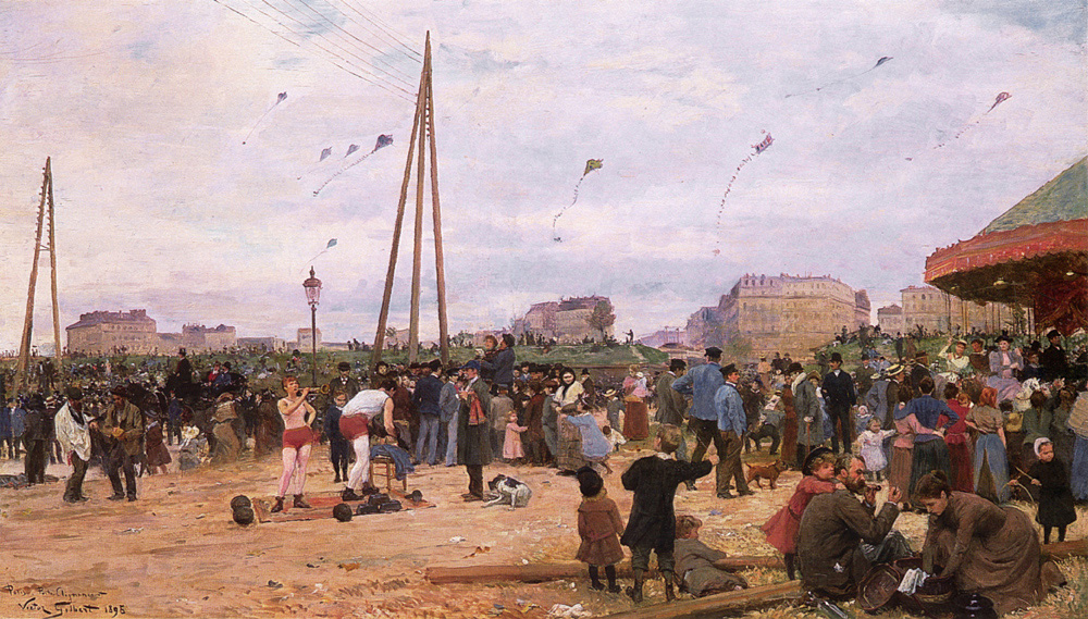 Fairgrounds En Porte De Clignancourt Paris Gilbert — Victor Gabriel Gilbert