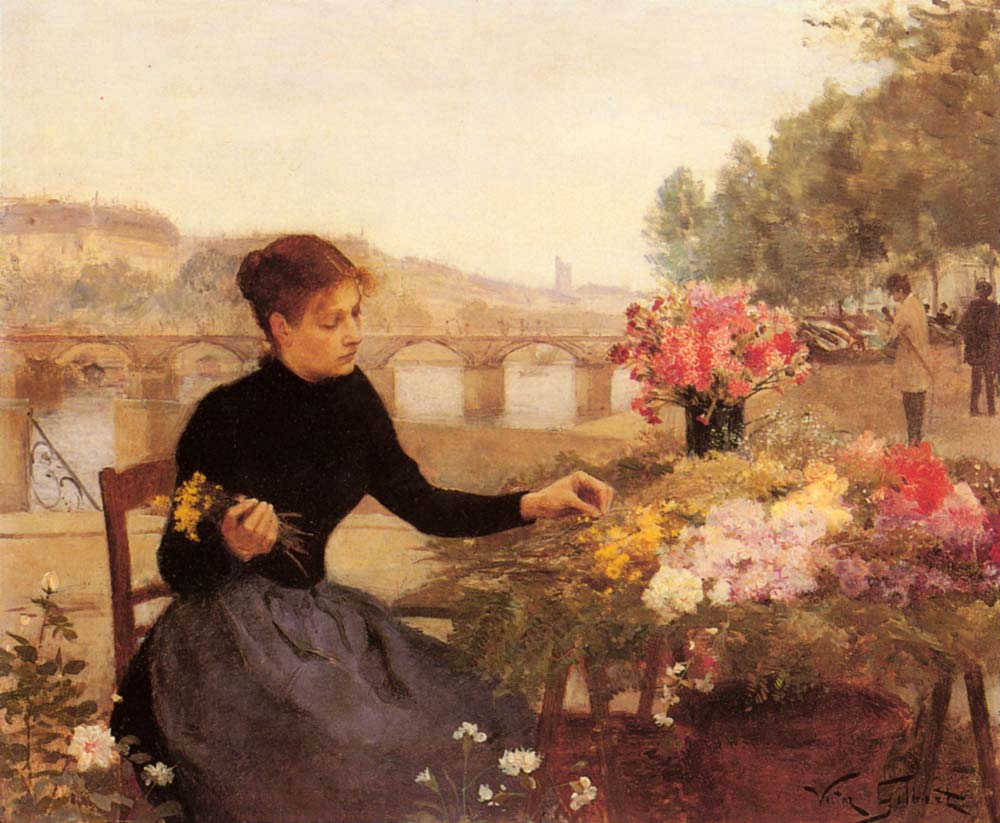 Parisian Flor Mercado Gilbert — Victor Gabriel Gilbert