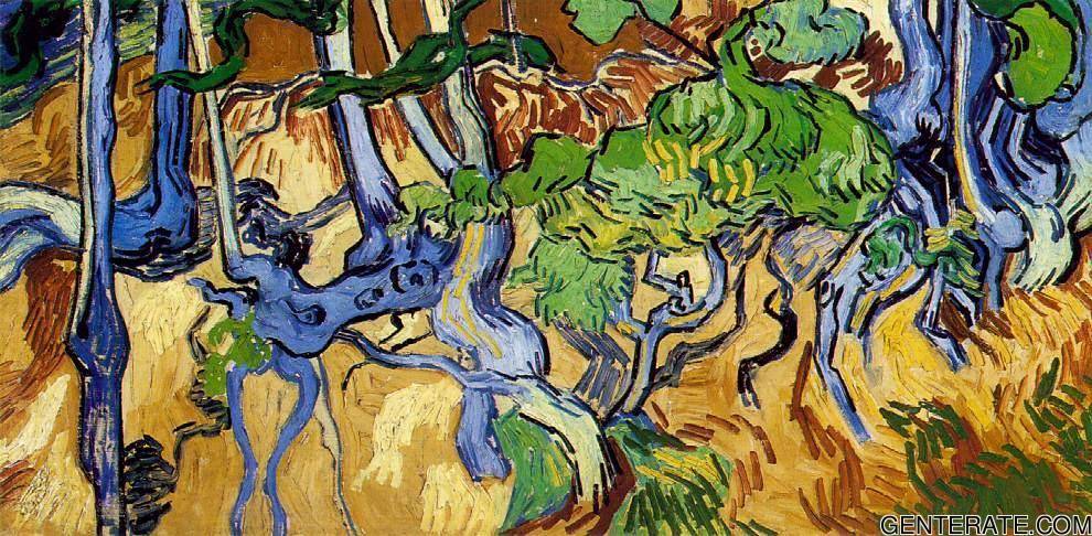 Arbol Roots Y Trunks Van Gogh — Vincent Van Gogh — Posimpresionismo